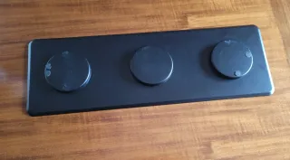 Centro de mesa bandeja con 3 velas verdes