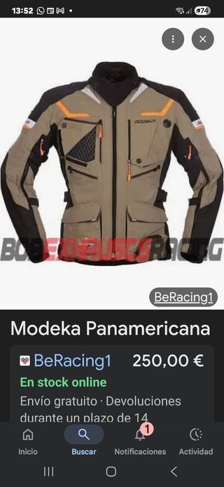 Chaqueta Moto Hombre 3XL Modeka Panamericana II