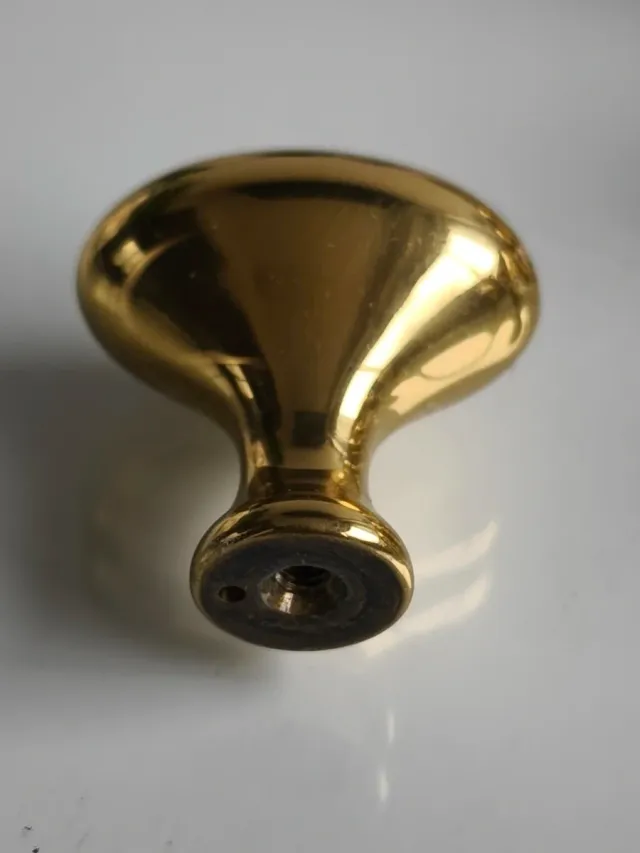 Pomos Ovalados Latón Pulido - 35mm