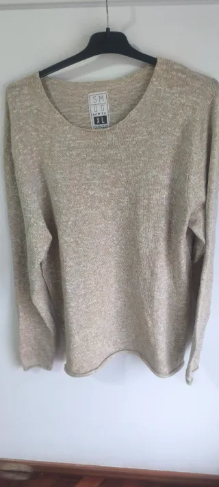 Jersey fino hombre moderno XL beige