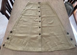 Gonna beige con bottoni vintage donna Claudia’78