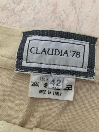 Gonna beige con bottoni vintage donna Claudia’78