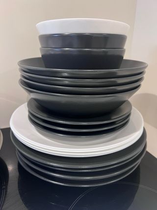 Lote Vajilla Cerámica, Cristal y Mármol