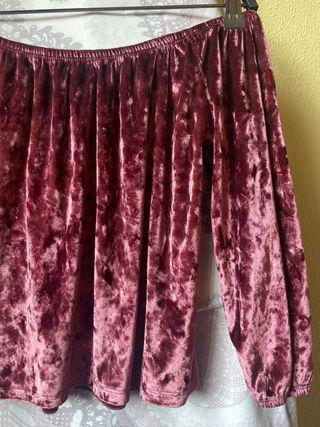 Top Terciopelo Hombros Descubiertos