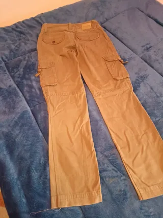 Pantalón Massimo Dutti Marrón Claro 100% Algodón