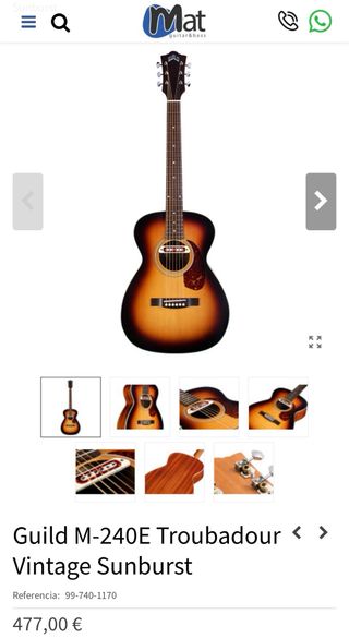 Guild M240E Troubadour Electro-Acoustic Guitar