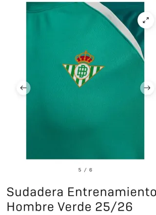 Sudadera Betis Hummel Entrenamiento Verde