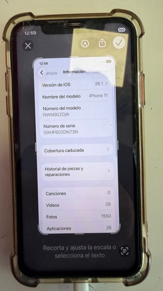 iPhone 11 Negro 256GB Batería al 77%