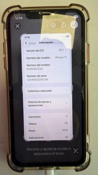 iPhone 11 Negro 256GB Batería al 77%
