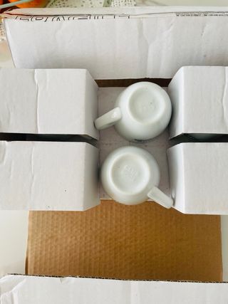 Set 6 Tazzine Caffè Porcellana con piattini