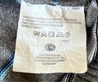 Jersey rayas Angelo Litrico XL 100% Algodón C&A