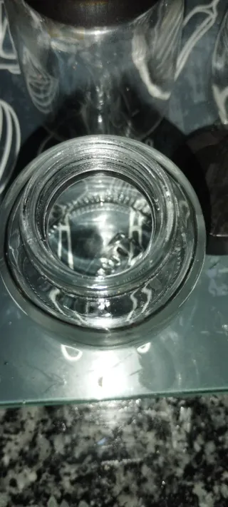 Conjunto 4 especieros cristal tapa negra