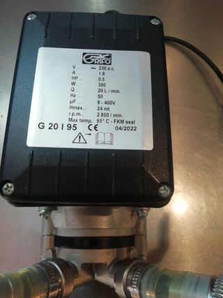 Bomba trasvase líquido caliente alimentario