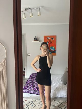 Vestido Negro Zara Talla S