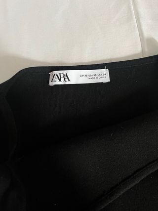 Vestido Negro Zara Talla S