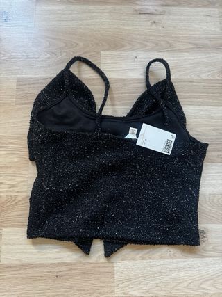 Top Lazo H&M Negro Nuevo