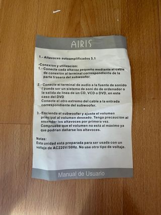 Home Cinema 5.1 Airis Sin Usar