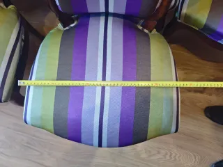 Conjunto 5 Sillas Antiguas Tapizadas buen estado