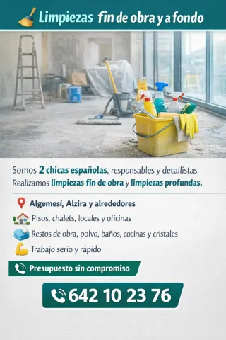 Limpieza de fines de obra i fondos