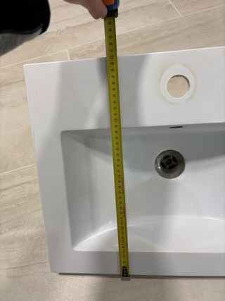 Lavabo de porcelana blanco