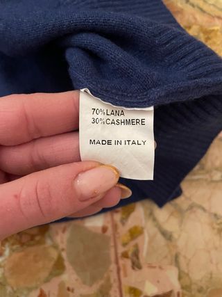 Dolcevita blu in cashmere