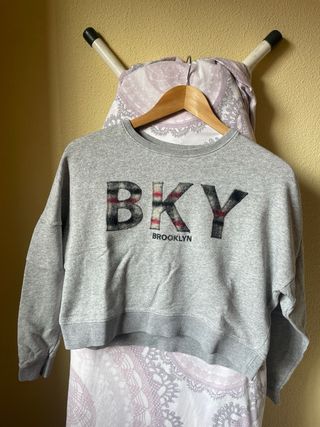 Jersey Bershka BKY Brooklyn Gris Multicolor