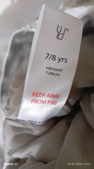 Pantalón de esquí blanco, talla 7/8