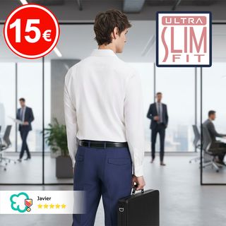 Camisa Slim Fit Blanca Manga Larga