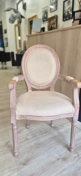 2 Sillas Luis XVI Medallón Beige