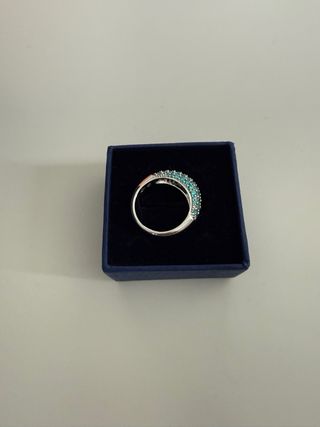 Anillo Swarovski Turquesa y Plata