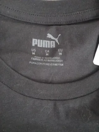 Camiseta Puma Negra y Dorada