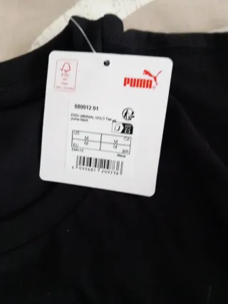 Camiseta Puma Negra y Dorada