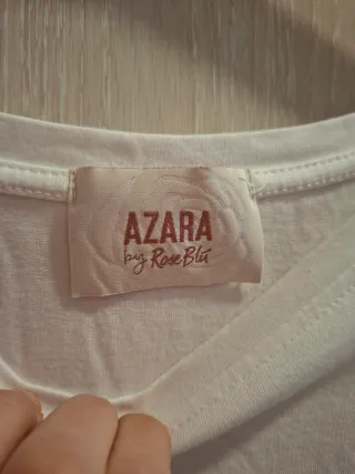 Camiseta blanca con lentejuelas talla L