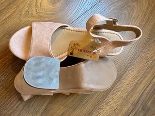 Sandalias 37 Rosa Plataforma-5cm Nuevas