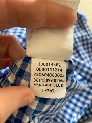 Camisa Chaps cuadros azul y blanco hombre