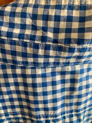 Camisa Chaps cuadros azul y blanco hombre