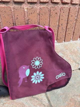 Patines rosas de oxelo con funda