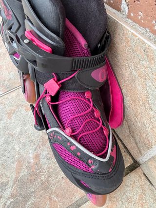 Patines rosas de oxelo con funda