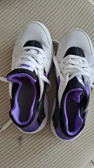 Zapatillas Nike Huarache Talla 36 Morado/Blanco