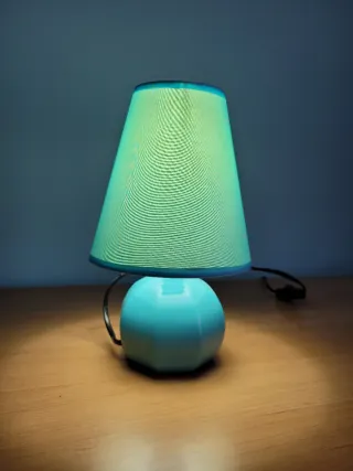 Lámpara de mesa azul cerámica