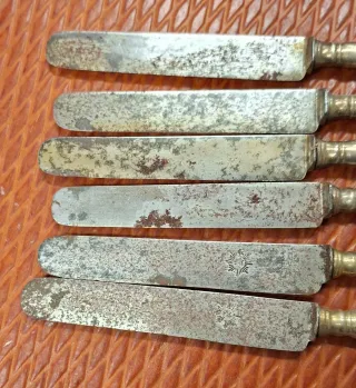 Cuchillos Meneses Antiguos Plata 6