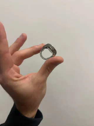 Anello Orologio Argento stile vintage