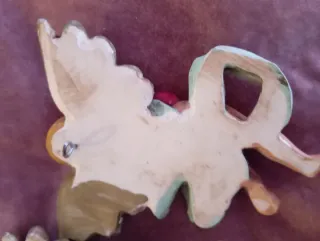 Pareja de angelitos pintados a mano