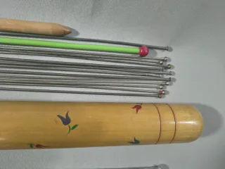 Antiguos estuches para agujas de tejer