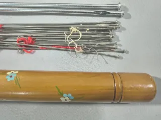 Antiguos estuches para agujas de tejer