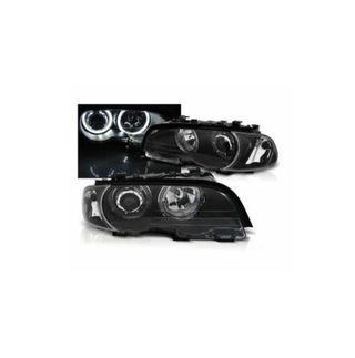 Faros Angel Eyes Led Negro para BMW E46 Coupe Cabr