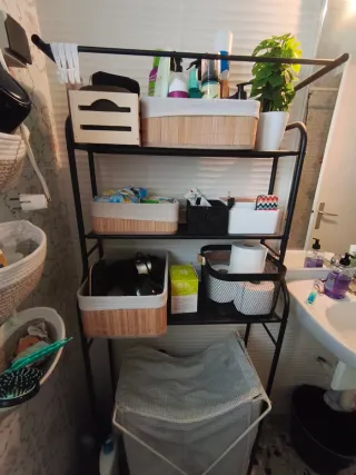 Estantería Metálica Baño negra