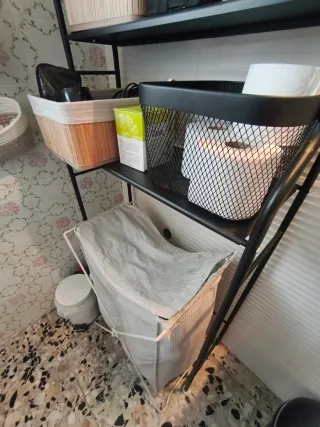 Estantería Metálica Baño negra