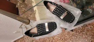 Zapatos piel H&D Mujer Talla 39 Negros