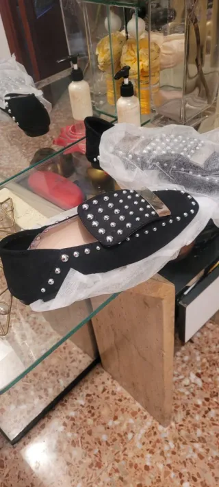 Zapatos piel H&D Mujer Talla 39 Negros